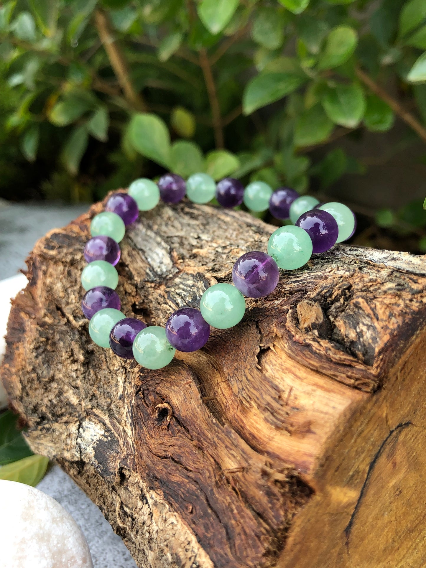 Beautiful Amethyst and Aventurine Bracelet for women