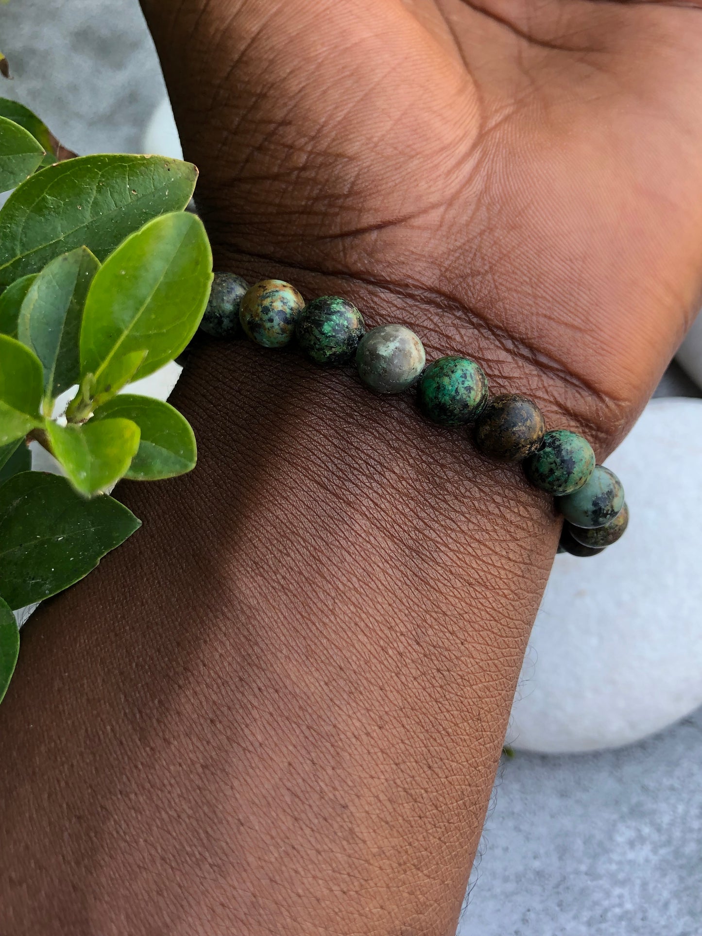 African Turquoise Beaded Bracelet