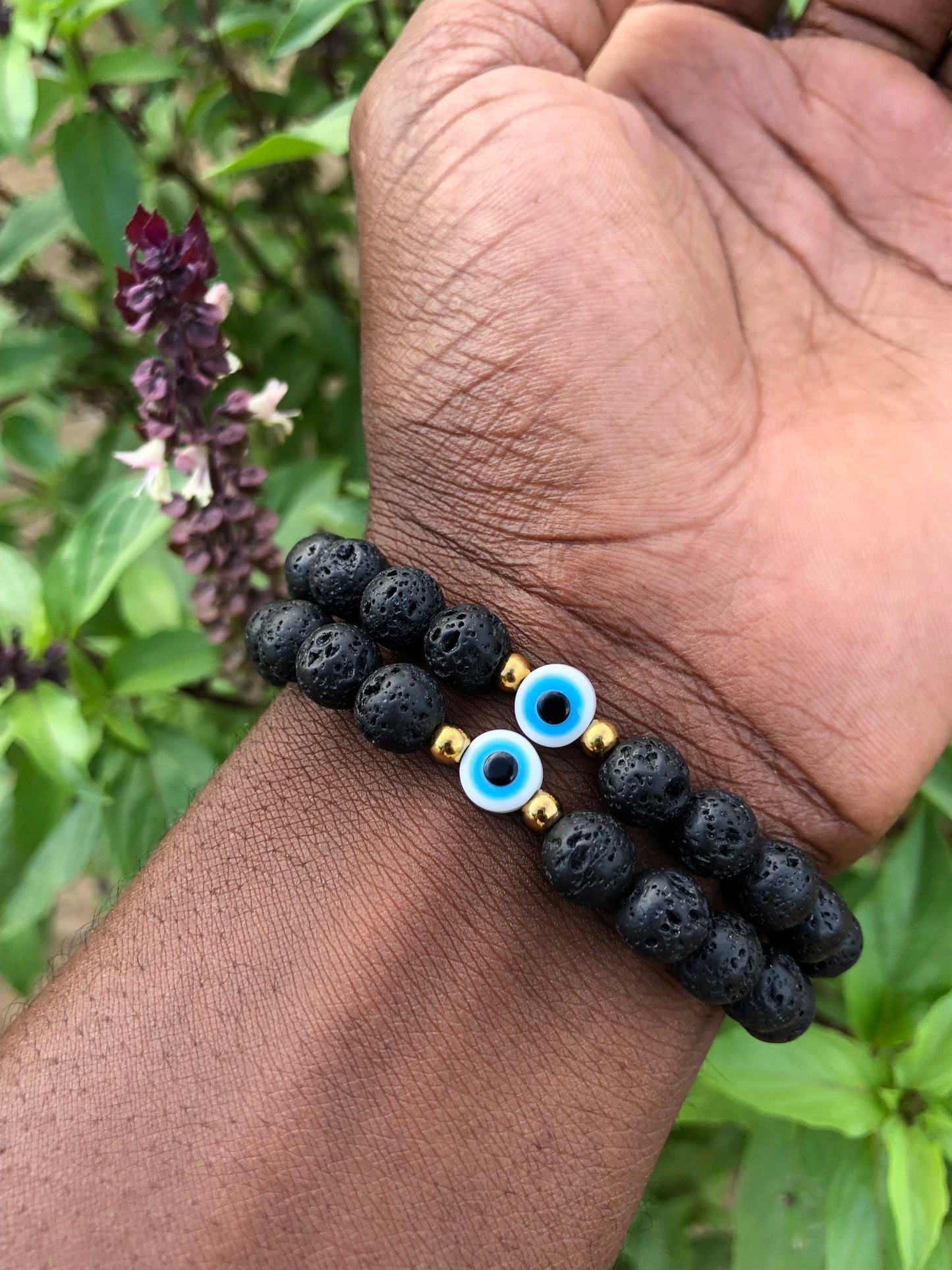 Lava and Greek Eye Bracelet🧿